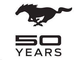 Este logótipo estará em todo o merchandising dos 50 anos do Mustang