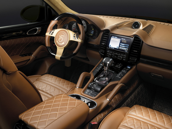 The interior uses all quilted leather 