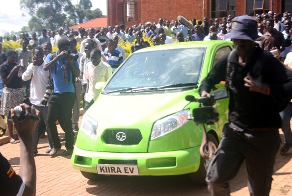 College students unveil the Kiira EV, Uganda's first electric car