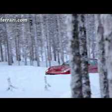 Ferrari FF tested by Markku Alen on a snow-covered forest stage