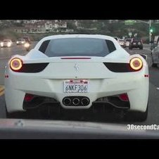 White Ferrari 458 Italia Accelerate