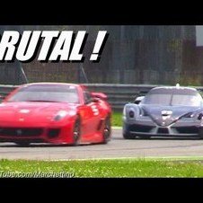 Ferrari 599XX EVO vs FXX EXTREME Sound!!