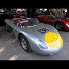 Stirling Moss discusses his Porsche RS 61 and runs it at Goodwood