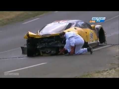 24 Horas de Le Mans 2011 - Grande acidente do Ferrari F458 Italia